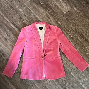 J Crew Pink Velvet Blazer